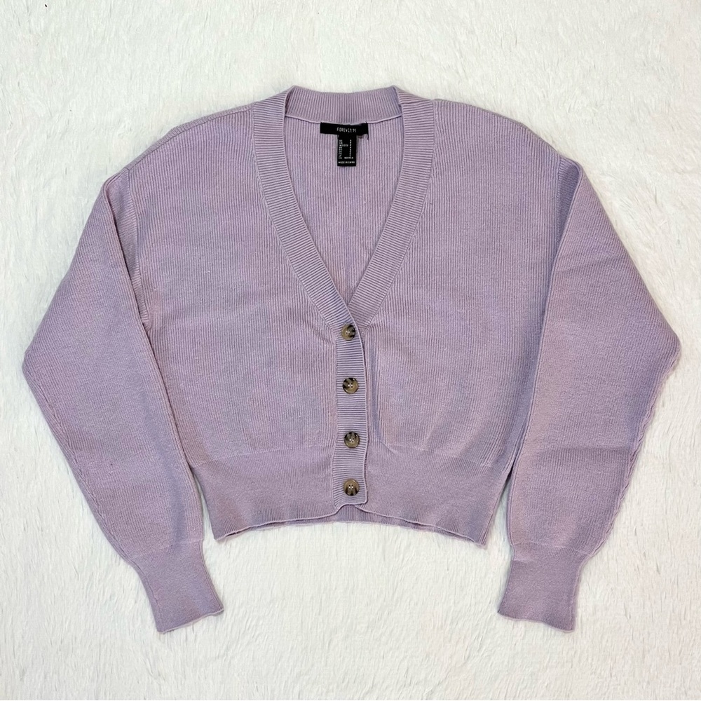Lavender Button Up Cardigan
